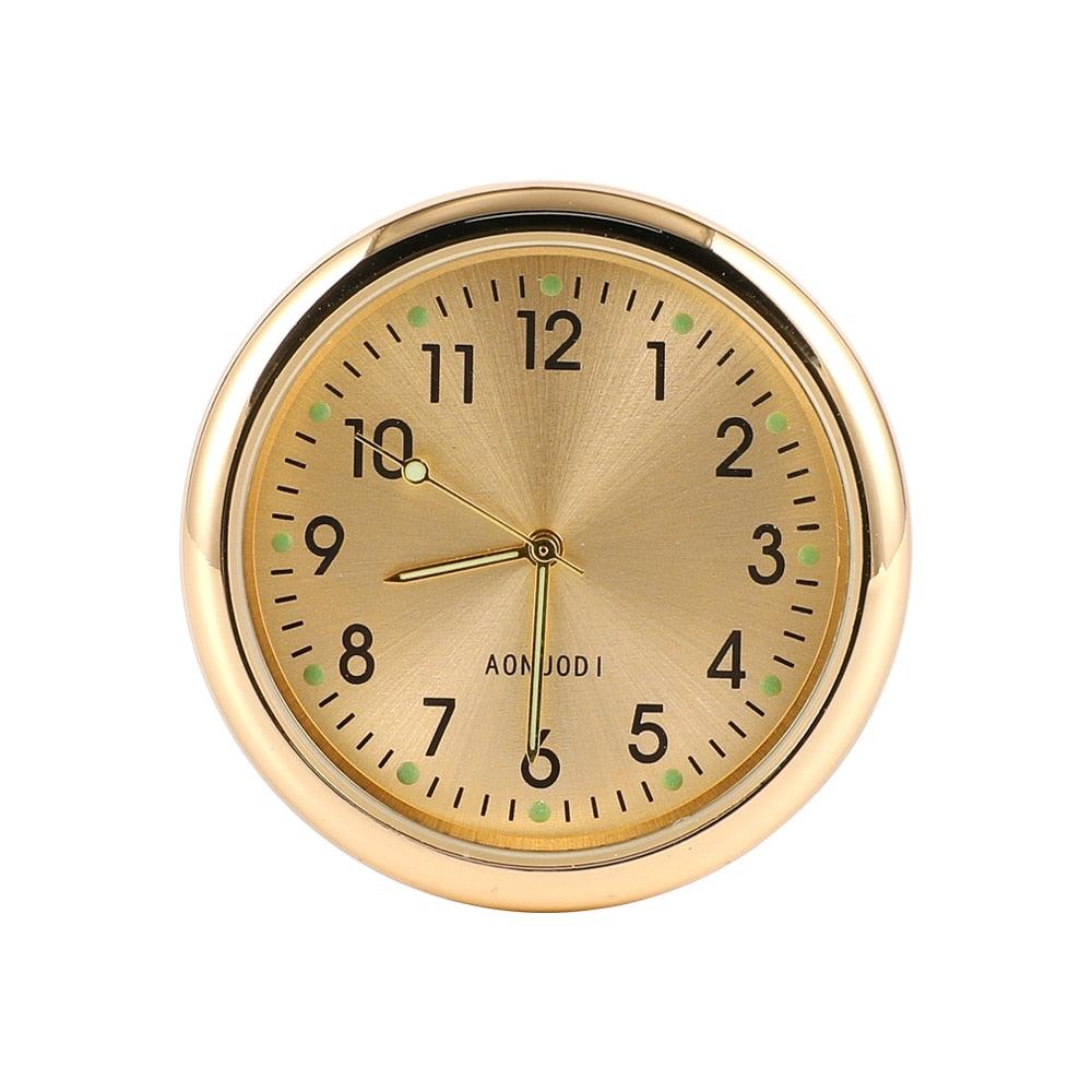 Car Clock Watch Indoor Automobiles Stick-In  Luminous Quartz Analog Watch Universal Pocket Mini Stick-On Clock for Car Boat Bike Home Watch Decoration Accessories