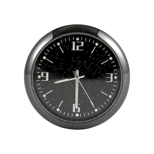 Car Clock Watch Indoor Automobiles Stick-In  Luminous Quartz Analog Watch Universal Pocket Mini Stick-On Clock for Car Boat Bike Home Watch Decoration Accessories