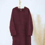Casual Corduroy Hoodie Abaya (MA110)