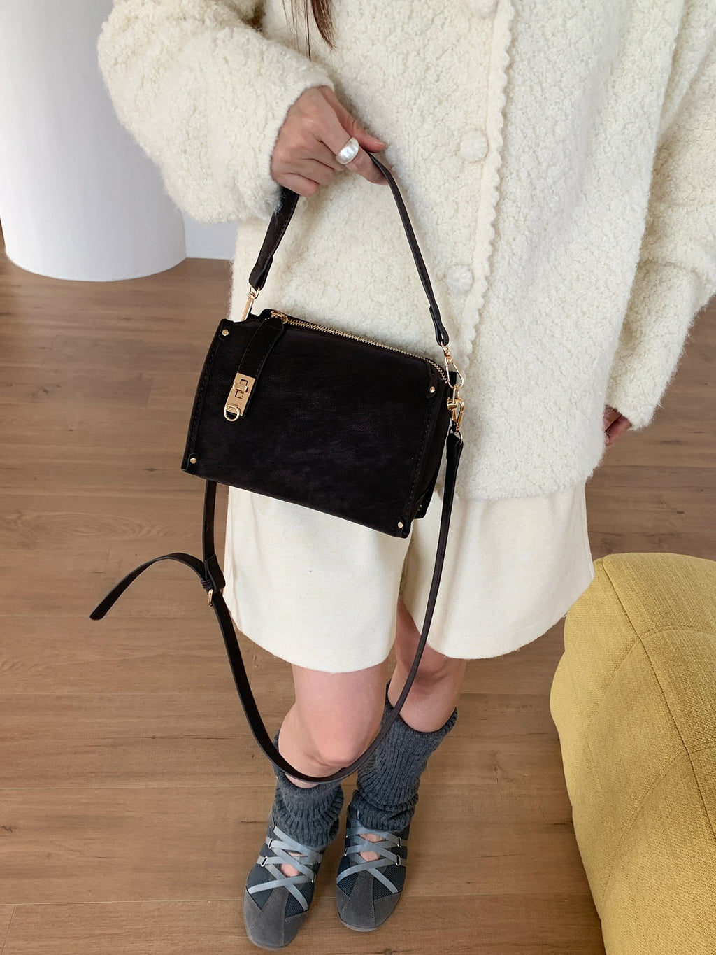 Casual Fashion Womens Handheld Zipper Shoulder Bag