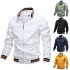 Classic Fashion Men’s Windbreaker Jackets Casual Jacket Men Outdoor Sports Spring Autumn Solid Color Jacket Stylish Jackets Men Jacket Lightweight Casual Slim Fit Jacket