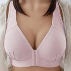 Comfortable Seamless Bra For Women Fashion Push Up Bras Wire Free Lingerie Full Cup Bralette Cotton Underwear Brassiere Front Closure
