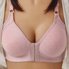 Comfortable Seamless Bra For Women Fashion Push Up Bras Wire Free Lingerie Full Cup Bralette Cotton Underwear Brassiere Front Closure
