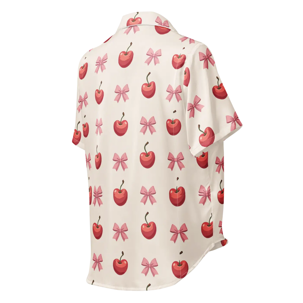 Dipaliz Kawaii Girl Short Sleeve Pajama Satin Comfort Glam