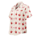 Dipaliz Kawaii Girl Short Sleeve Pajama Satin Comfort Glam