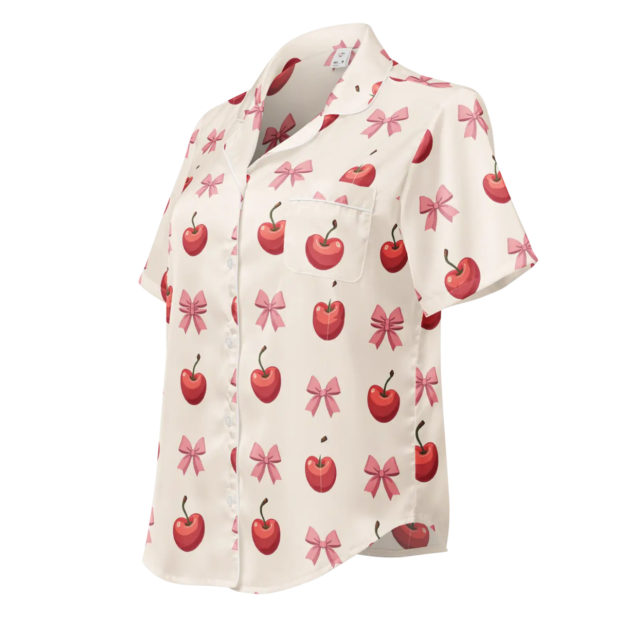 Dipaliz Kawaii Girl Short Sleeve Pajama Satin Comfort Glam