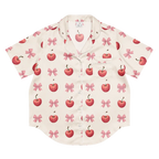 Dipaliz Kawaii Girl Short Sleeve Pajama Satin Comfort Glam