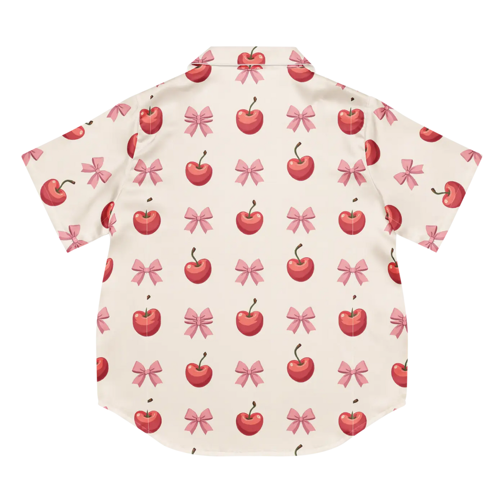Dipaliz Kawaii Girl Short Sleeve Pajama Satin Comfort Glam