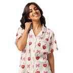 Dipaliz Kawaii Girl Short Sleeve Pajama Satin Comfort Glam