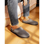New VeraCosy Mens Size 9-10 Gray Slippers Moccasin Memory Foam House Shoes