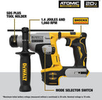 DEWALT DCH172B ATOMIC 20V MAX* 5/8 In. Brushless SDS PLUS Rotary Hammer (Tool Only)