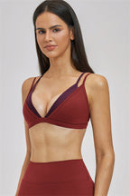 The Seraphine Layered V Sports Bra Leggings 2-Piece Set
