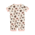 Camp Paws (Romper) - Pink