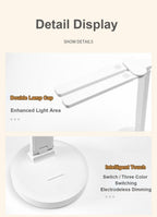Double Lamp Cap Led Foldable Reading Lamp For Children's Mobile Phone Bracket Desk Study Light Free Shipping Bedroom Table Lamps Decorative Table Lamp Cute Study Lamps for Bedroom Décor
