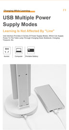 Double Lamp Cap Led Foldable Reading Lamp For Children's Mobile Phone Bracket Desk Study Light Free Shipping Bedroom Table Lamps Decorative Table Lamp Cute Study Lamps for Bedroom Décor