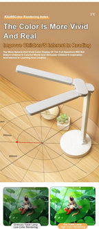 Double Lamp Cap Led Foldable Reading Lamp For Children's Mobile Phone Bracket Desk Study Light Free Shipping Bedroom Table Lamps Decorative Table Lamp Cute Study Lamps for Bedroom Décor
