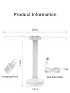 Double Lamp Cap Led Foldable Reading Lamp For Children's Mobile Phone Bracket Desk Study Light Free Shipping Bedroom Table Lamps Decorative Table Lamp Cute Study Lamps for Bedroom Décor