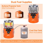 2000W 2-in-1 Gas Tent Heater and Camping Stove