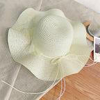 Sun-proof Bow Seaside Vacation Beach Large Straw Hat