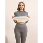 Women's Thermal Underwear Winter Plush Lining Suit