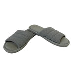 Shevalues Womens Size 11-12 Gray Slippers Open Round Toe Slip On House Shoes