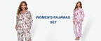 Women's Button Down Lapel Shirt With Pocket Matching Two Piece Loungewear Pajama Set