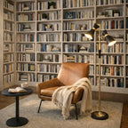 Double Spot Floor Lamp – Brushed Gold Finish, 4-Way Switch & Metal Base | Modern Reading & Accent Lighting