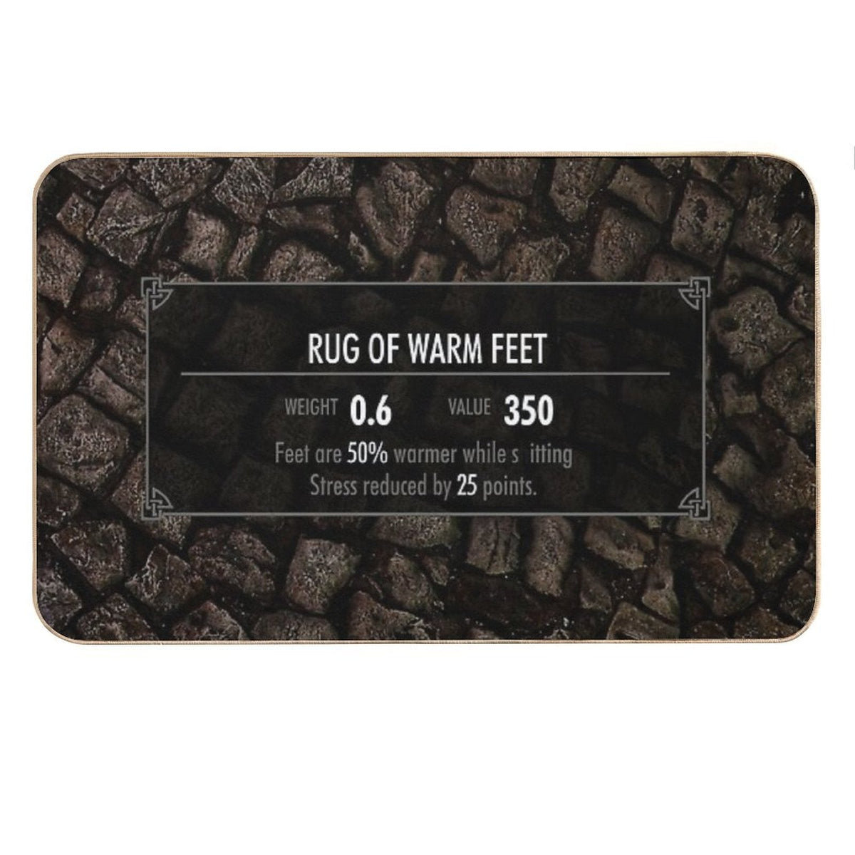 Skyrim Elder Scrolls - Bathroom Toilet Floor Rug Equipment Bath Mat