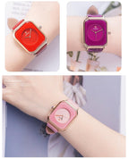 Fashion Women Watches White Leather Minimalist Rectangle Ladies Quartz Dress Wristwatch Fashion Leather Wrist Watch Rectangle Elegant Simple Dial Analog Quartz Dress Watch