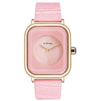 Fashion Women Watches White Leather Minimalist Rectangle Ladies Quartz Dress Wristwatch Fashion Leather Wrist Watch Rectangle Elegant Simple Dial Analog Quartz Dress Watch