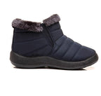 Fashion Womens Waterproof Boots Snow Boots For Winter Casual Lightweight Ankle Warm Winter Boots Fur Lined Warm Ankle Boots Slip On Waterproof Outdoor Booties Comfortable Shoes For Women