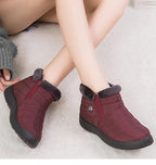 Fashion Womens Waterproof Boots Snow Boots For Winter Casual Lightweight Ankle Warm Winter Boots Fur Lined Warm Ankle Boots Slip On Waterproof Outdoor Booties Comfortable Shoes For Women