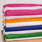 Cotton Velour Cabana Stripe Beach Towel - Novia Collection