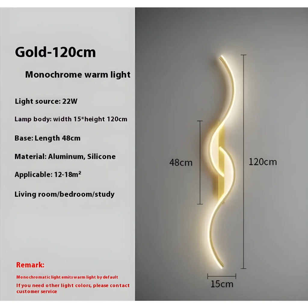 LED Wall Lamp - Modern Minimalist Strip Light for Bedroom & Living Room