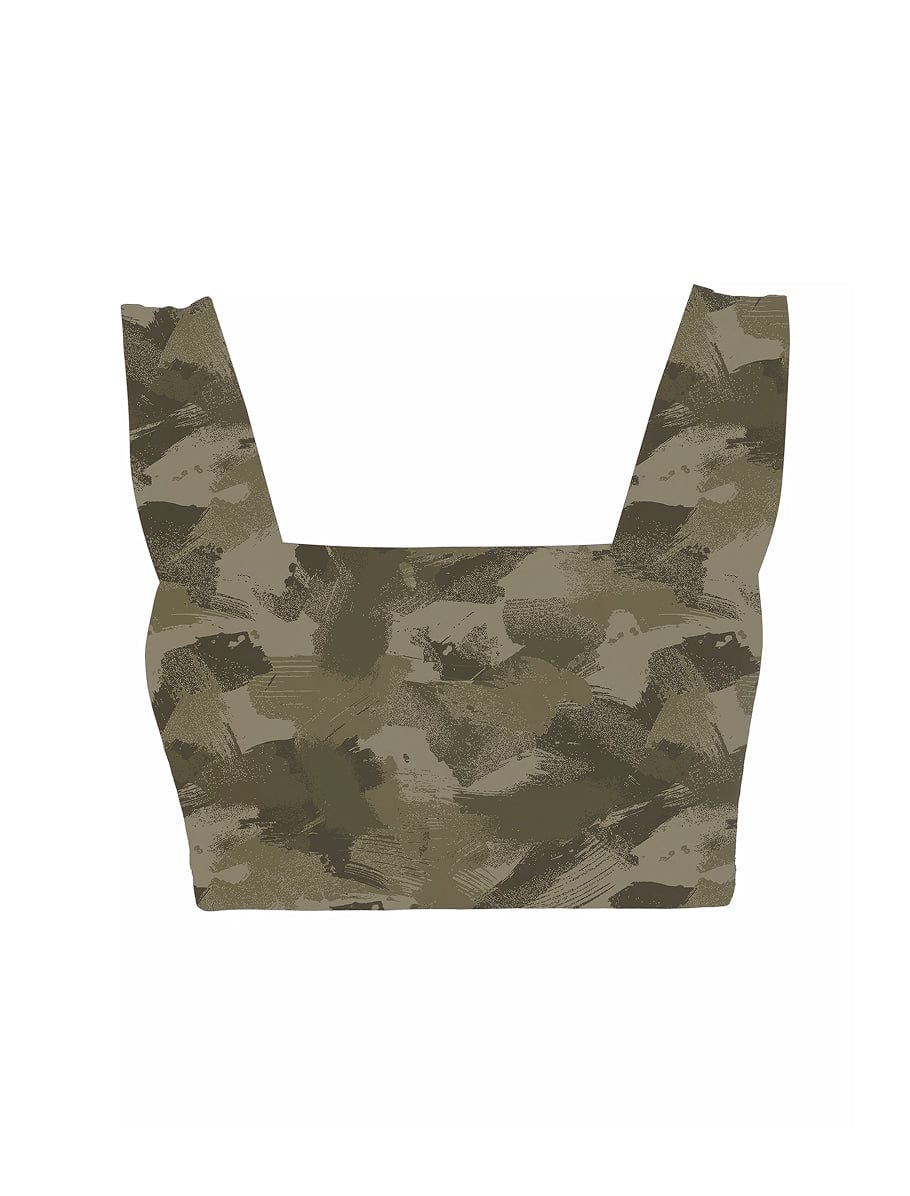 Square Neck Organic Cotton Sports Bra