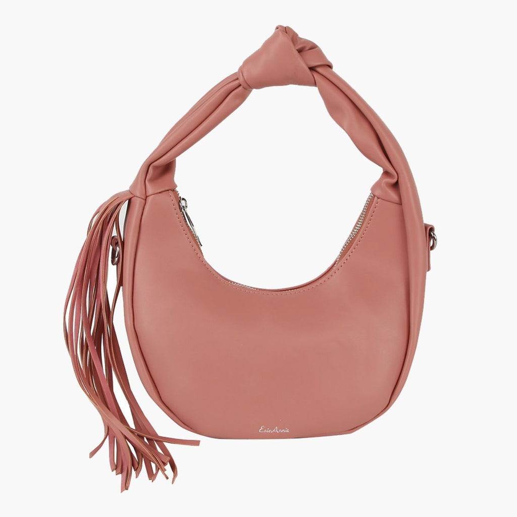 Women’s Pink Round Fringe Shoulder Bag Stylish Fashion Handbag