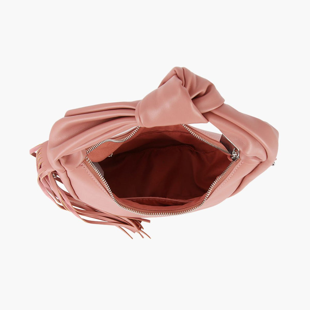 Women’s Pink Round Fringe Shoulder Bag Stylish Fashion Handbag