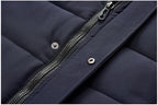 Long Winter Warm Thick Hooded Jacket Coat Windproof Thicken Hooded Coat Comfortable Jacket Men Autumn Outdoor Fashion Classic Windproof Multiple Pockets Men Light Jacket Coat