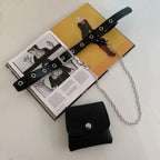 Luxury PU Leather Fanny Pack Simple Women's Belt Bag Small Fanny Pack Handbag With Chain Stylish Travel Waist Bag For Women