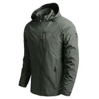 Men Outdoor Hiking Jackets Waterproof Hooded Windbreaker Coat Vintage New Fashion Design Hooded Lightweight Jacket For Men Autumn New Casual Jacket Tactical Men Jackets 5XL