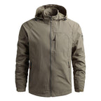 Men Outdoor Hiking Jackets Waterproof Hooded Windbreaker Coat Vintage New Fashion Design Hooded Lightweight Jacket For Men Autumn New Casual Jacket Tactical Men Jackets 5XL