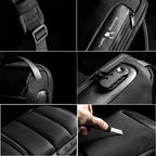 Men's Waterproof USB Oxford Crossbody Bag Anti-theft Shoulder Sling Bag Multifunction Short Travel Messenger Chest Pack For Male