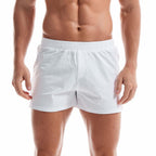 Mens Cotton Sleep Bottoms Lounge Home Pajama Shorts Elastic Waist Breathable Solid Underwear Boxers Man Jogger Yoga Sport Shorts Bodybuilding Workout Shorts Lightweight Running Lounge Cotton Sleep Bottoms