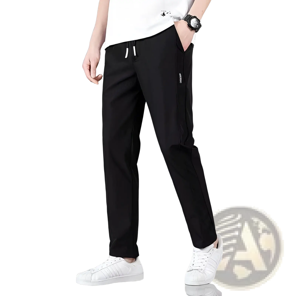 Men's Ice Silk Straight Leg Athletic Jogger Pants