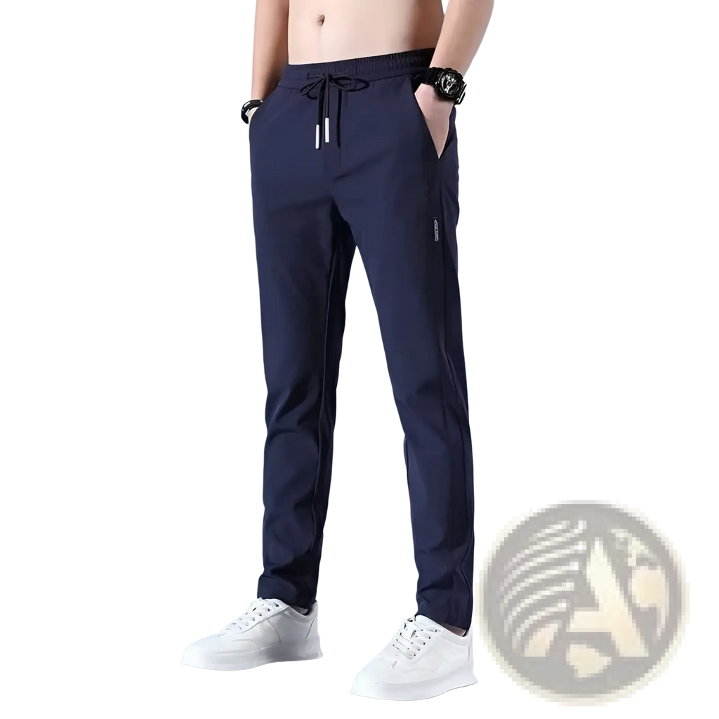 Men's Ice Silk Straight Leg Athletic Jogger Pants