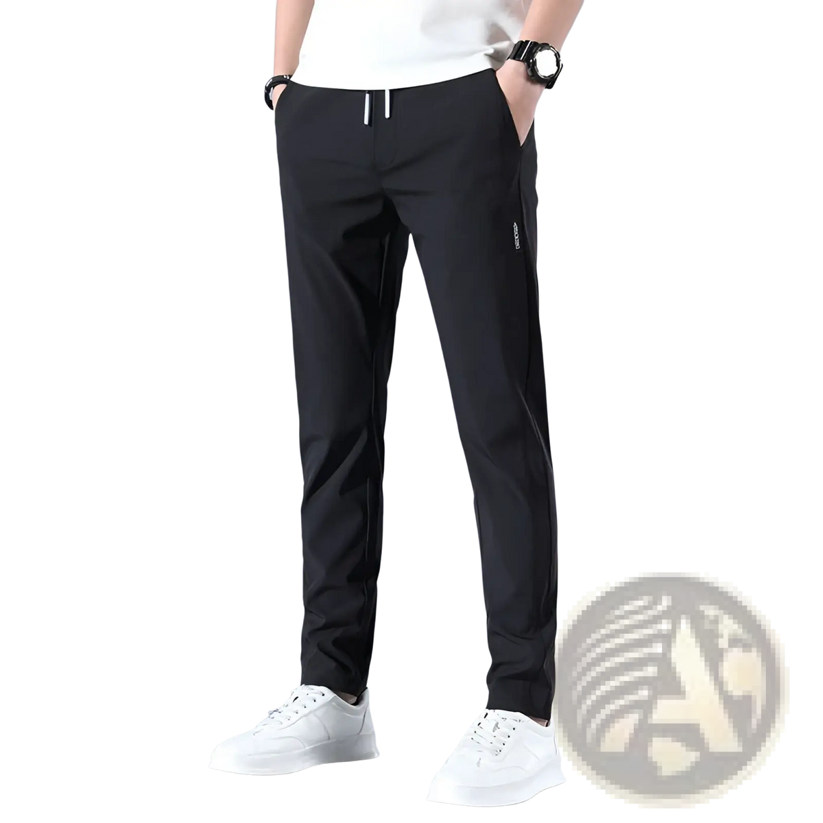 Men's Ice Silk Straight Leg Athletic Jogger Pants