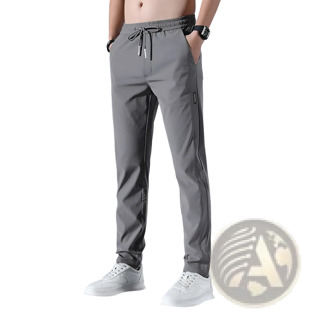 Men's Ice Silk Straight Leg Athletic Jogger Pants