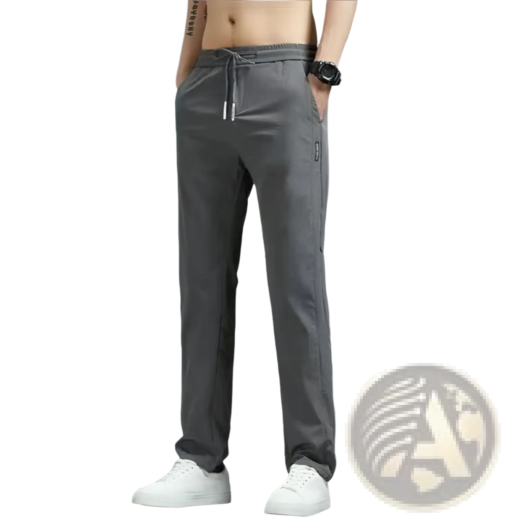 Men's Ice Silk Straight Leg Athletic Jogger Pants