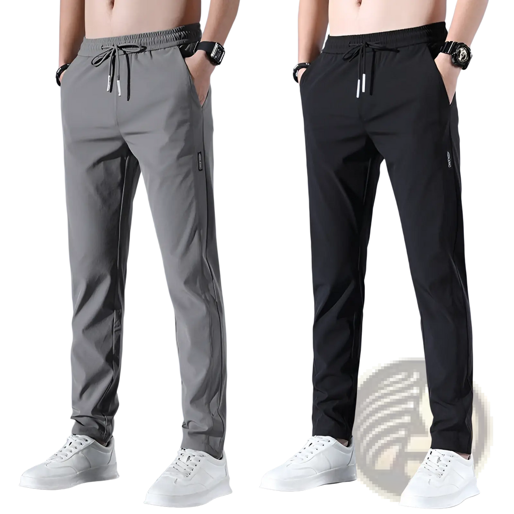 Men's Ice Silk Straight Leg Athletic Jogger Pants