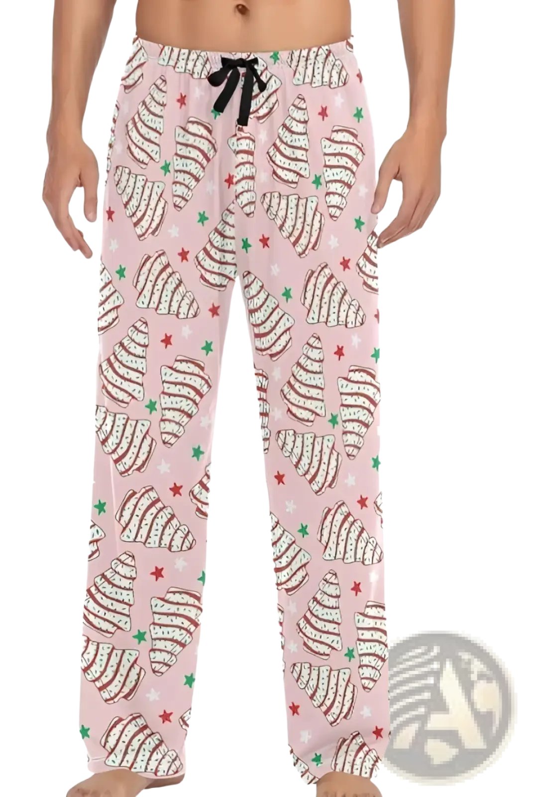 Men's Lightweight Printed Pajama Pants with Drawstring